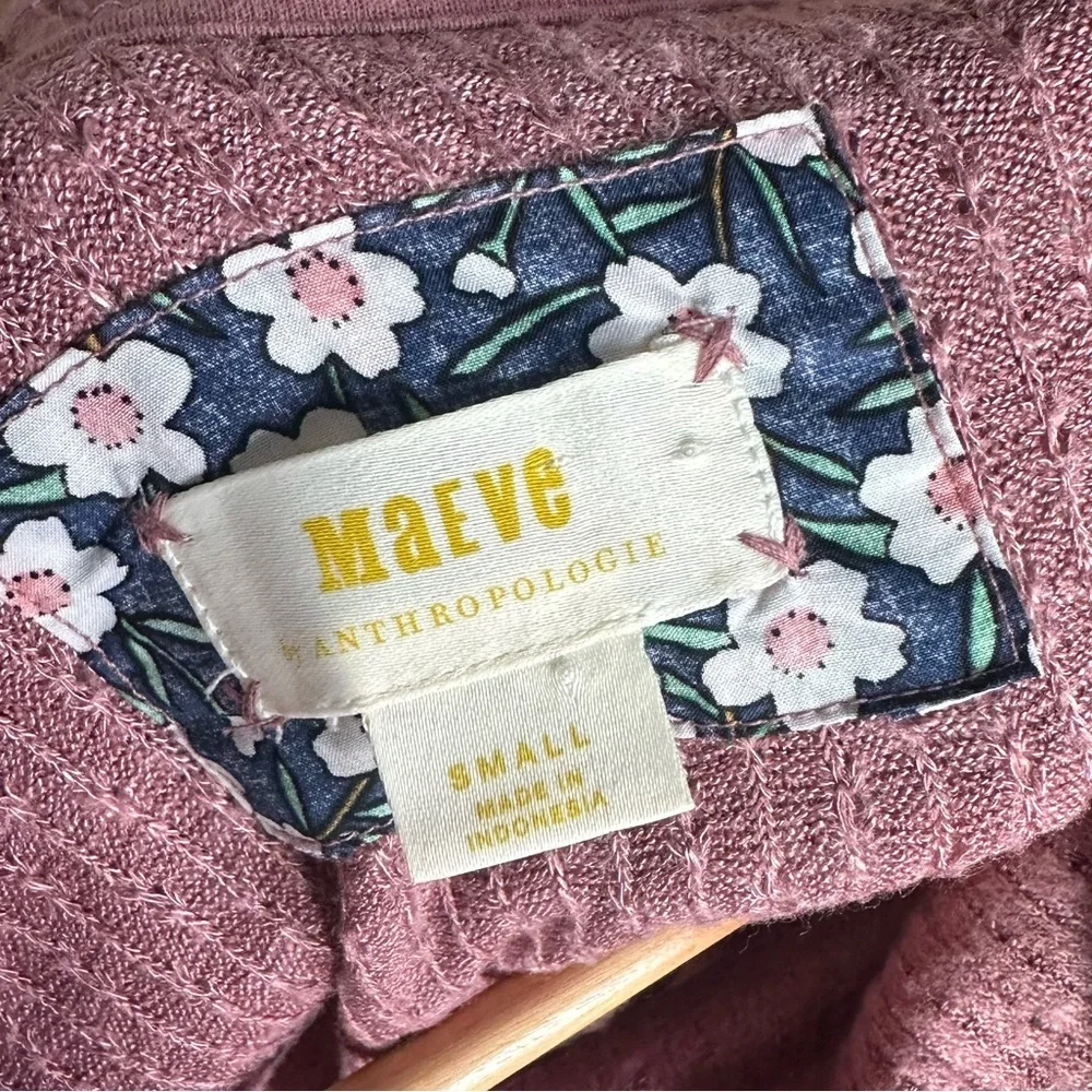 Anthropologie Maeve Addie Ruffled Hacci Cowl Neck Pullover Size small EUC - Picture 9 of 11